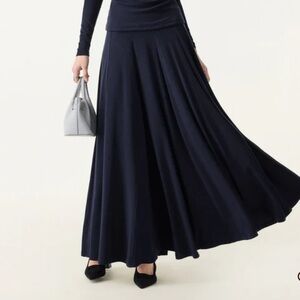 NEW-OGL Navy Full-Length Maxi Skirt